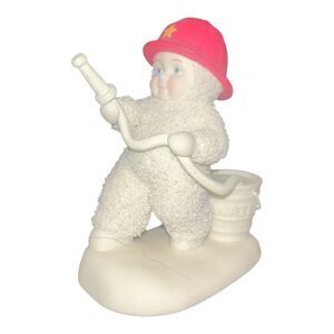 Department 56 Snowbabies Figurine "To The Rescue" Firefighter 79561 Retired 1993